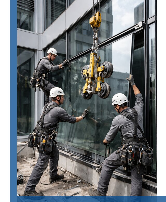 Структурное остекление фасадов в Нефтекамске монтаж и обслуживание