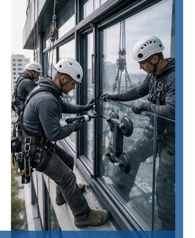 Витражное остекление зданий в Нефтекамске от 3594 р. | ВЫСОТНИК-Нтк