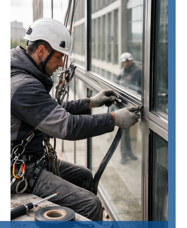 Ремонт витражных конструкций в Нефтекамске от 3594 р. | ВЫСОТНИК-Нтк