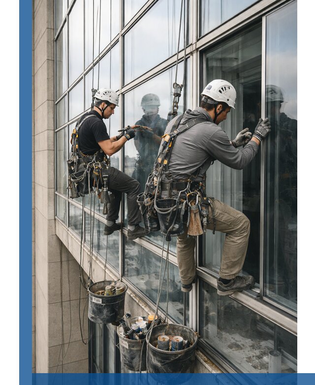 Ремонт витражных конструкций и фасадного остекления в Нефтекамске