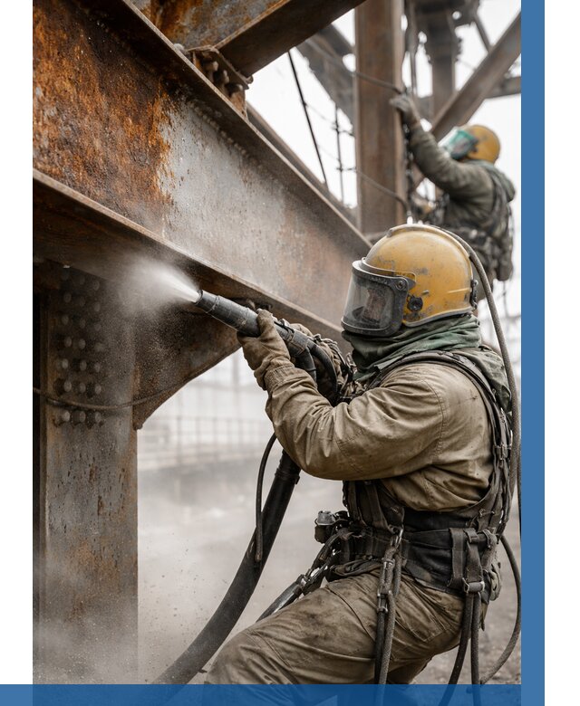 Пескоструйная очистка металлоконструкций в Нефтекамске по 616 р.  ВЫСОТНИК-Нтк