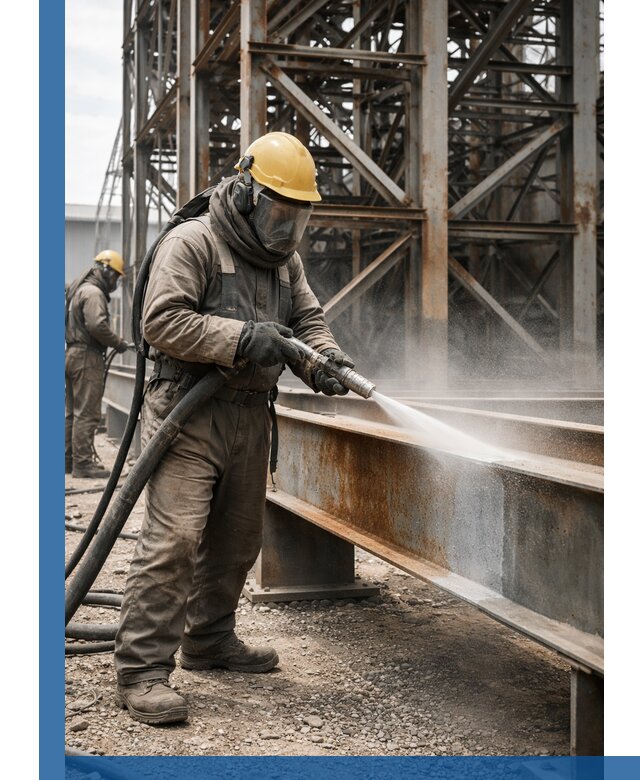 Пескоструйная очистка металлоконструкций в Нефтекамске промышленная