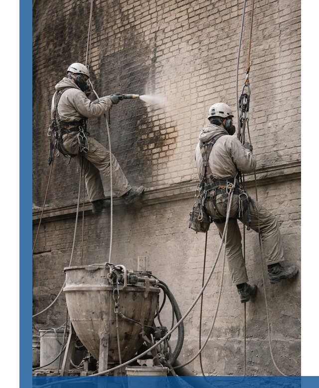 Пескоструйная очистка фасадов в Нефтекамске профессионально