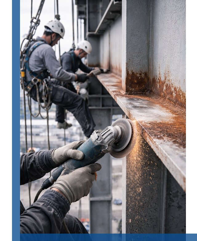 Зачистка металла от ржавчины и подготовка поверхностей в Нефтекамске