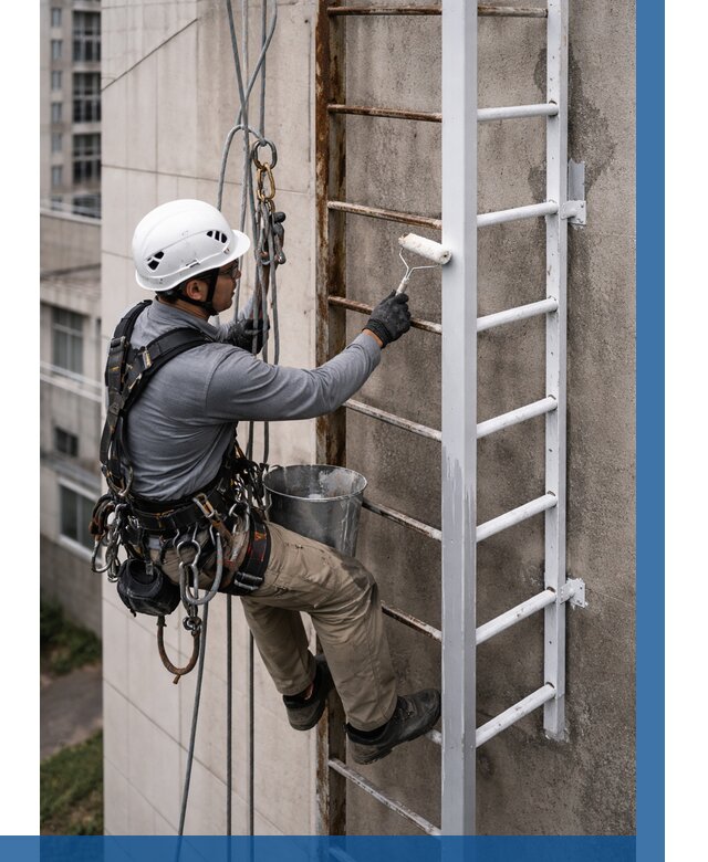 Покраска пожарных лестниц в Нефтекамске от 4621 р. | ВЫСОТНИК-Нтк