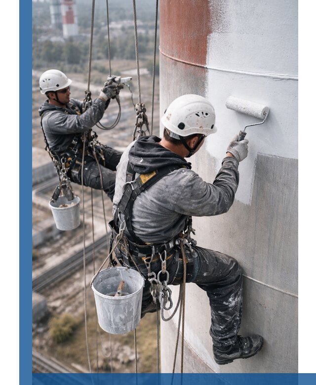 Покраска дымовых труб в Нефтекамске: антикоррозийная защита и восстановление