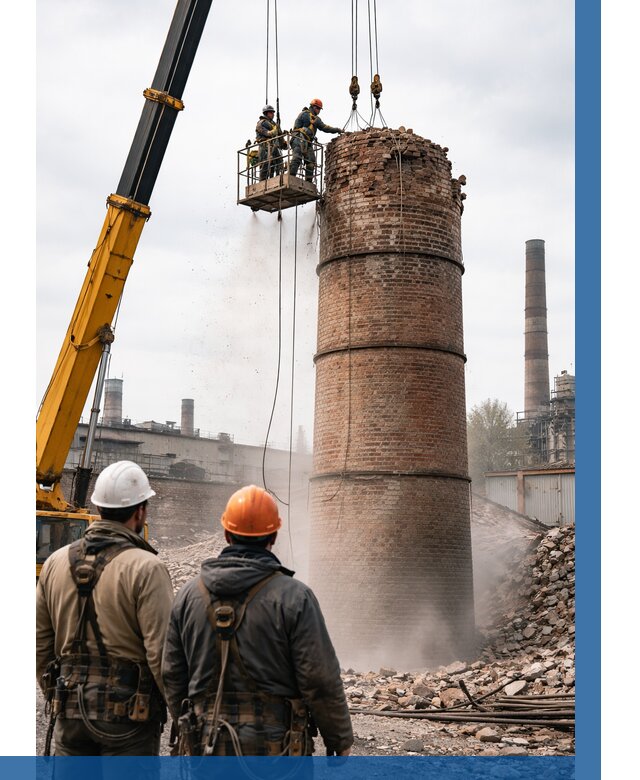 Демонтаж дымовой трубы в Нефтекамске от 92412 р. | ВЫСОТНИК-Нтк, смета