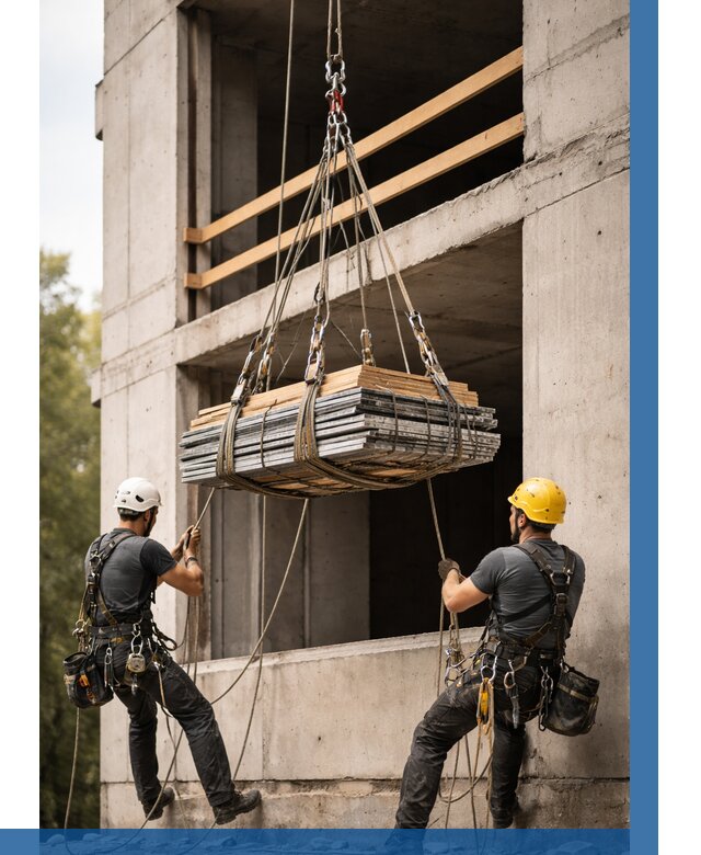 Подъем материала на этаж веревками в Нефтекамске от 1540 р. | ВЫСОТНИК-Нтк