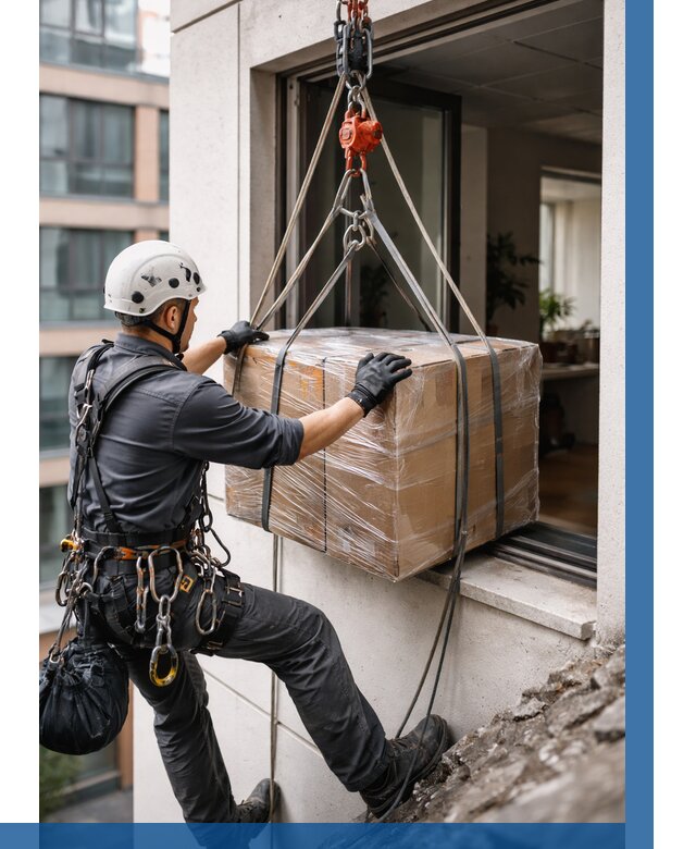 Подъем груза через окно в Нефтекамске от 4621 р. | ВЫСОТНИК-Нтк