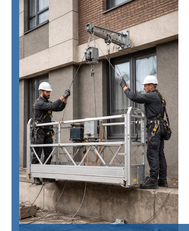 Монтаж и подъем фасадной люльки в Нефтекамске с гарантией безопасности