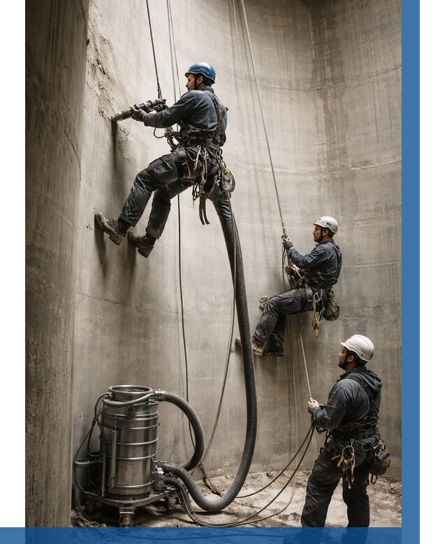 Зачистка силосов в Нефтекамске от 4621 р. Договор и смета ВЫСОТНИК-Нтк