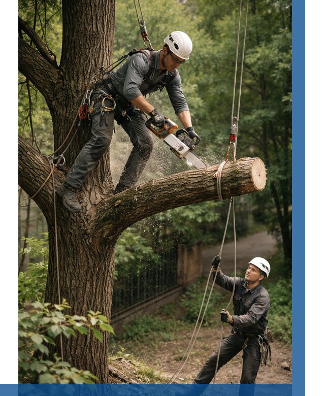 Спил деревьев альпинистами в Нефтекамске от 8214 р. | ВЫСОТНИК-Нтк