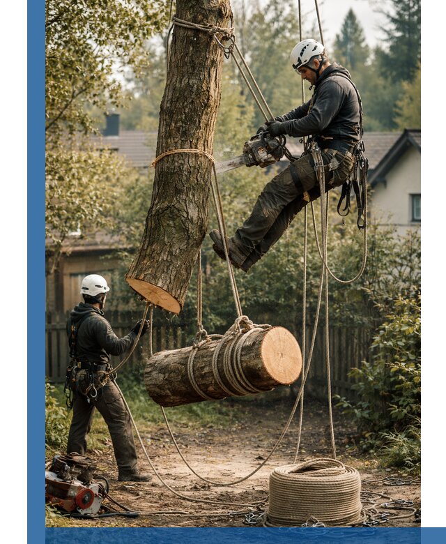 Валка деревьев частями в Нефтекамске, безопасно и аккуратно
