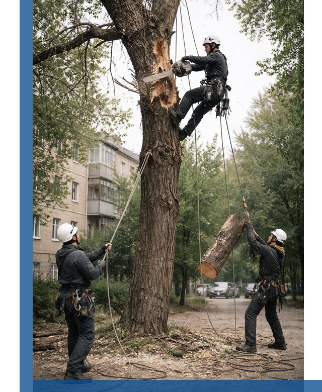 Срочное удаление аварийных деревьев в Нефтекамске с гарантией безопасности