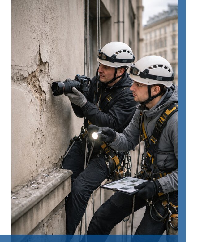 Фотофиксация дефектов фасада в Нефтекамске от 4621 р. | ВЫСОТНИК-Нтк