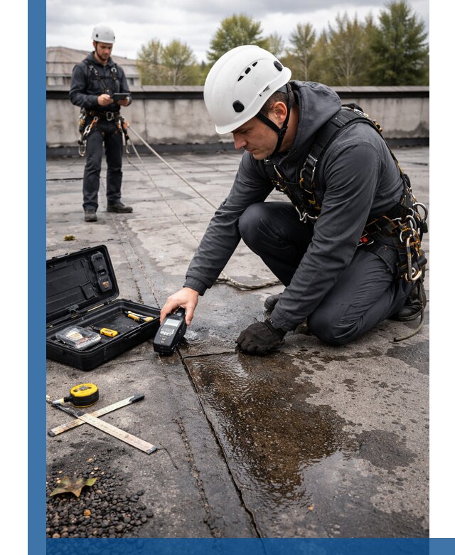 Обследование кровли на протечки и выявление дефектов в Нефтекамске