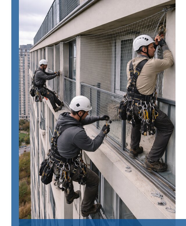 Профессиональный монтаж защитной сетки от птиц в Нефтекамске